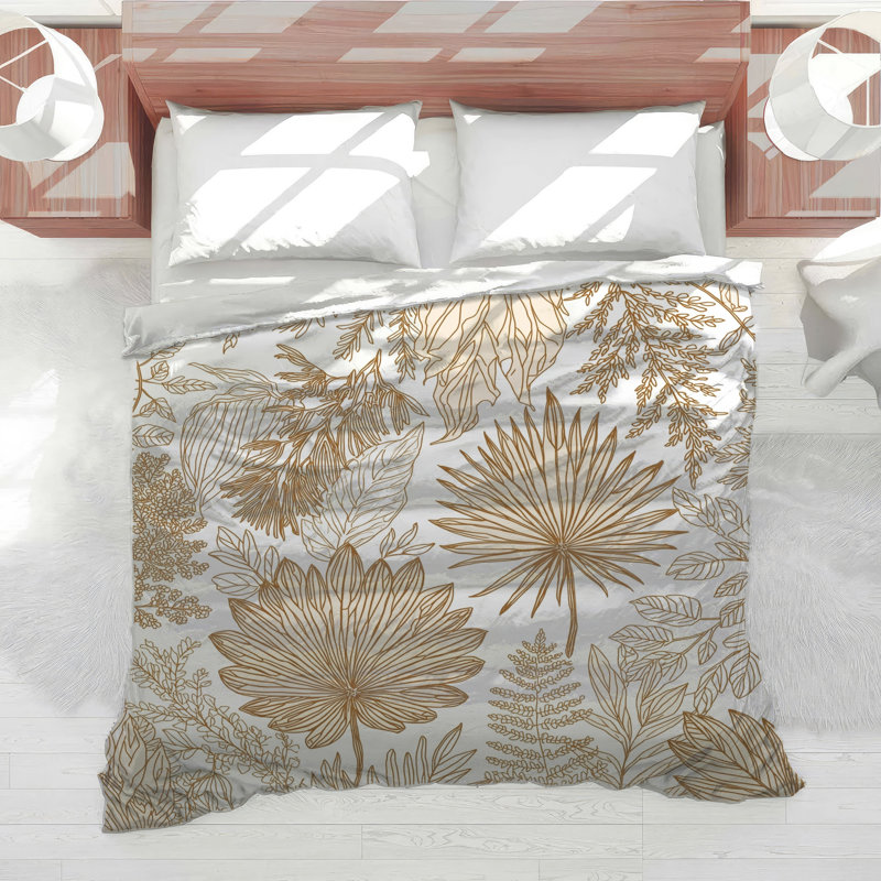 Intricate Line Botanical Comforter, Twin