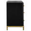 Table de chevet 3 tiroirs Maxine - noir-857782170