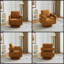 Fauteuil d'appoint pivotant moderne avec rotation à 360 ° - caramel-1563352123
