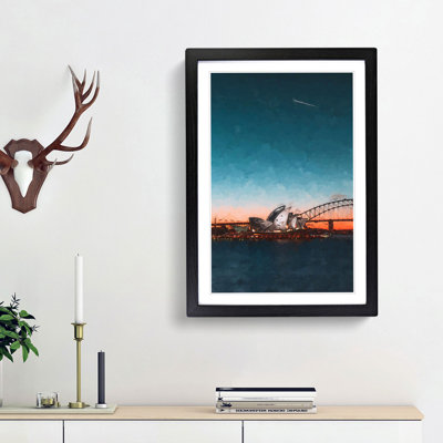 Sydney Opera House in Australia Abstract Art - Picture Frame Graphic Art Print