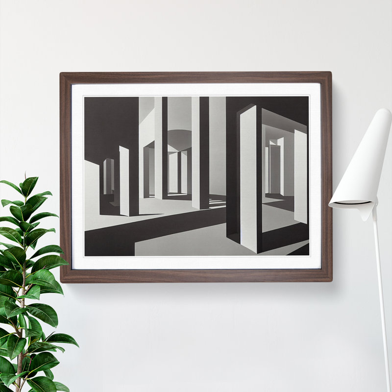 Architecture - Framed Print, 46cm H x 64cm W, Walnut Framed