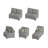 Anousheh 5-Piece Transitional Sectional Sofa in Dove Gray