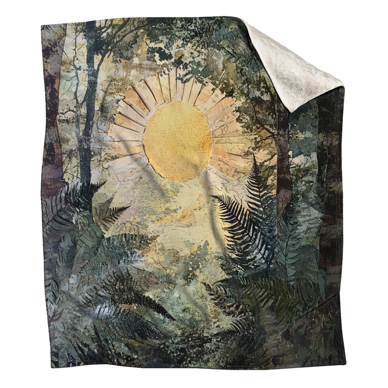 Sunlight Through Ferns Blankets, 50in W x 60in H