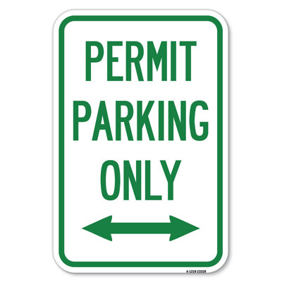 Permit Parking Only (Bidirectional Arrow)/23328
