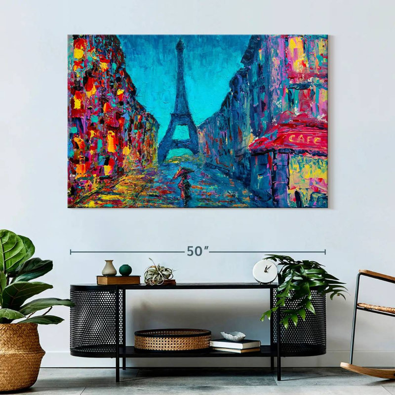 Ravi Paris Night Stroll Abstract, 34" H x 51" W