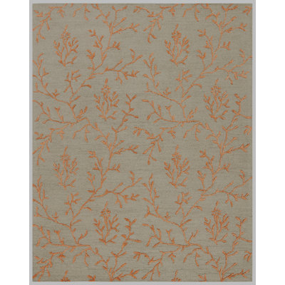 Tapis floral en laine touffeté à la main McKittrick
