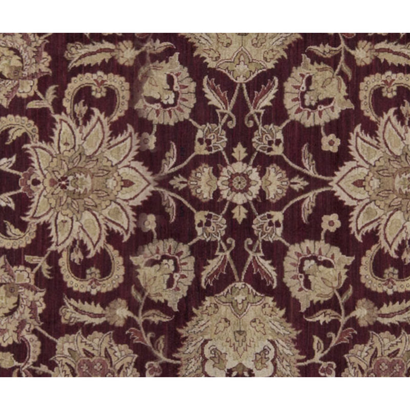 Tapis rouille et bleu noué à la main de haute qualité