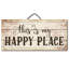 Décoration murale en bois à palette horizontale "this is my happy place"