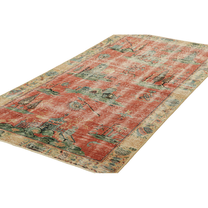 One-of-a-Kind 3’x6’1” Hand Knotted Area Rug