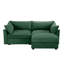 Canapé en chenille 2 places avec repose-pieds mobile et rangement coulissant pour plus de confort et d'organisation-1319004021