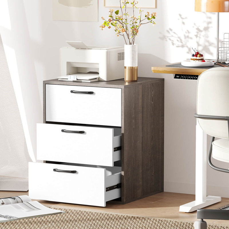 Commode de rangement 3 tiroirs Azizah
