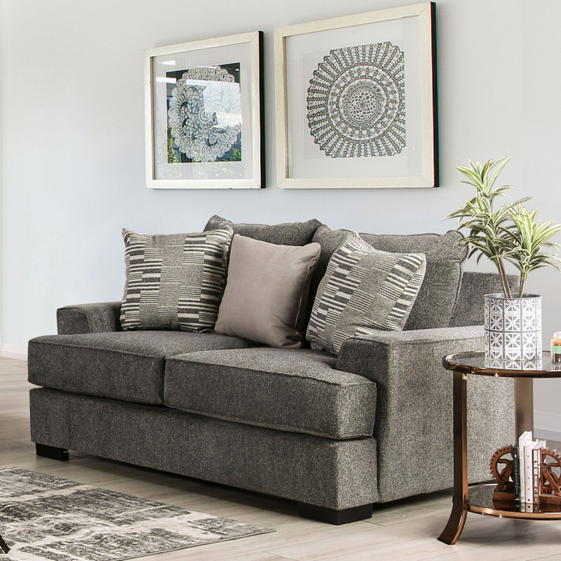 Canapé Bruun, Gris chenille, H 40 po x l 75 po x P 44 po