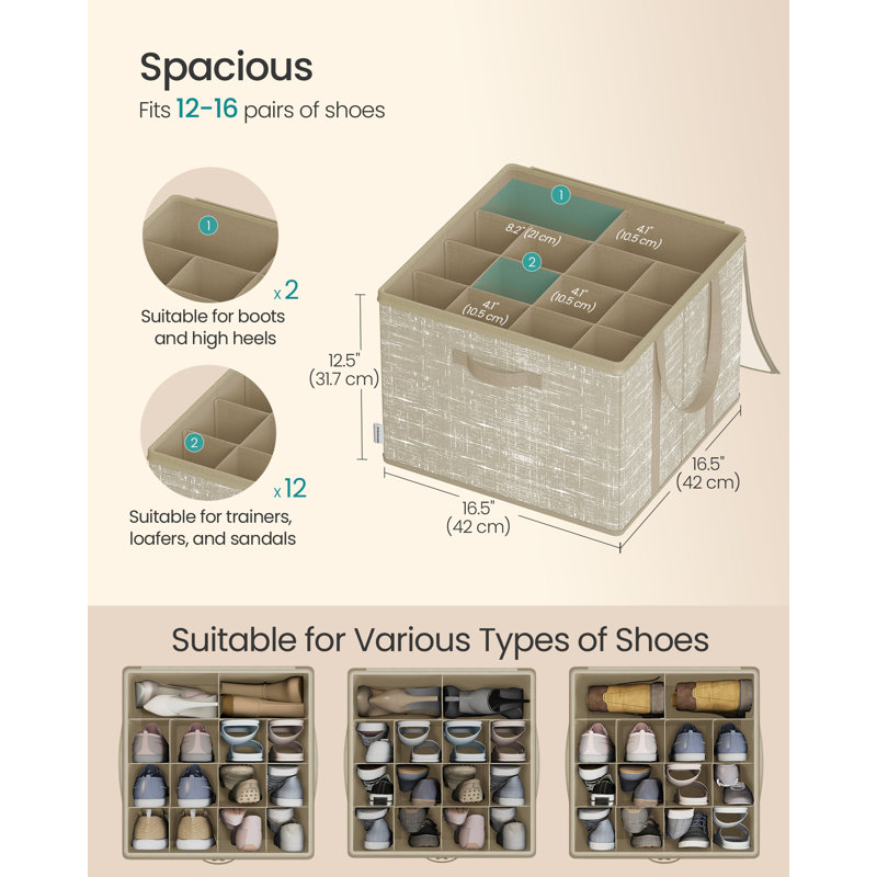 16 Pair Shoe Storage Box