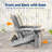 Smooth Motion Glider Adirondack Chair, 3-Position Adjustable Outdoor Chair, HDPE Easy Assembly & Ergonomic Back Support for Patio-126056220