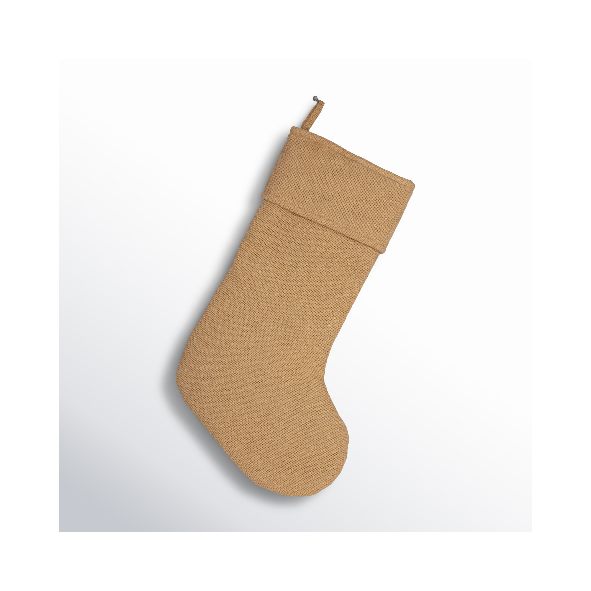 Festive Finds Burlap Stocking, 20" H x 11" W, Natural