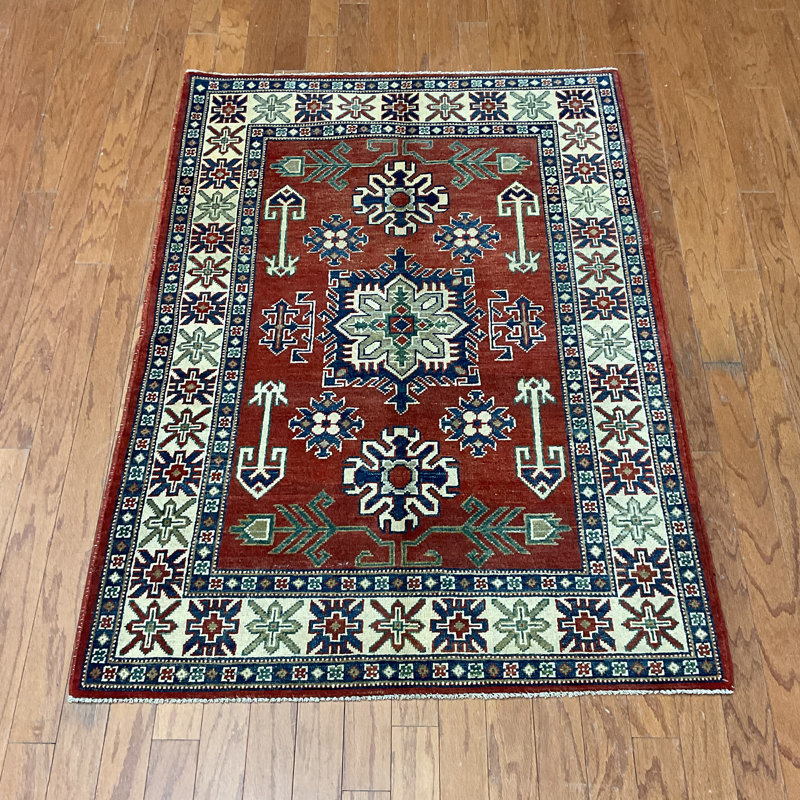  Handmade Kazak Wool Rug
