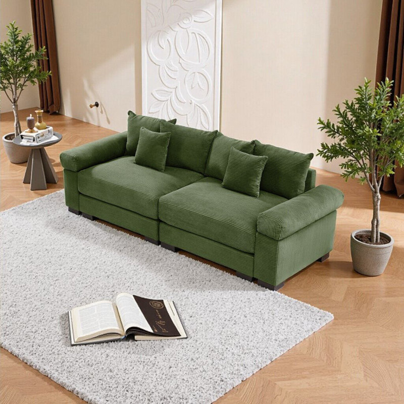 Canapé modulaire surdimensionné de 92 po Cloud, Green