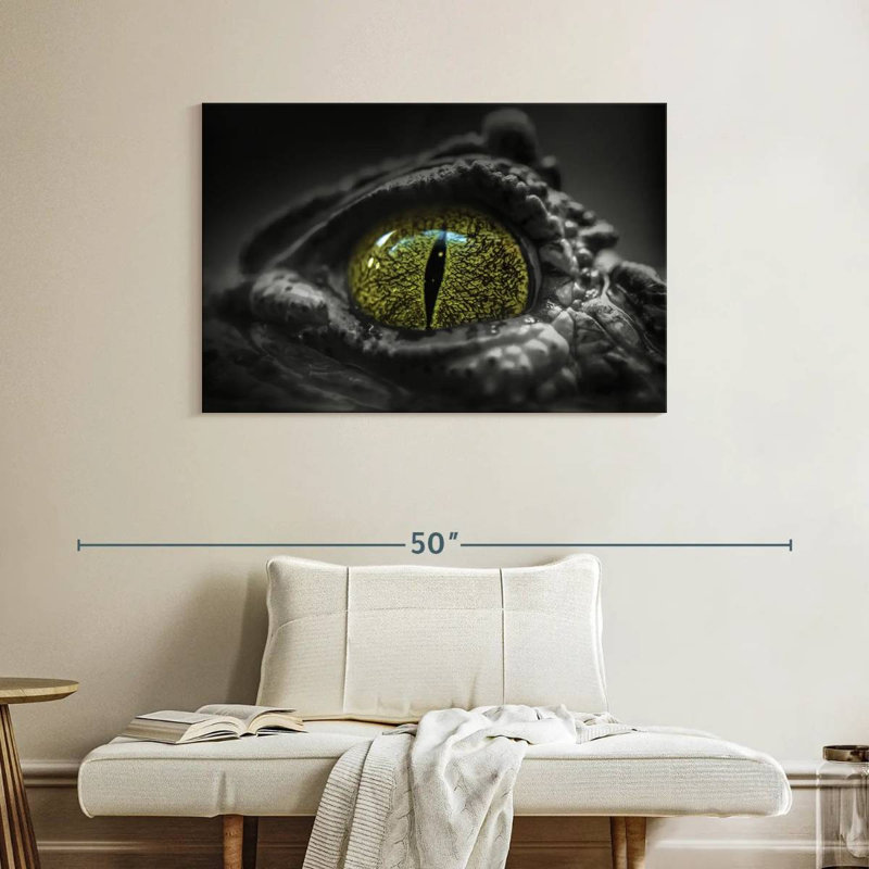 Crocodile aux yeux verts Brampt, H 26 po x l 39 po