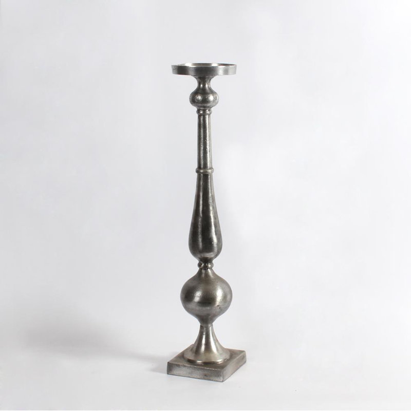 Metal Tabletop Candlestick, 29" H x 6" W x 6" D