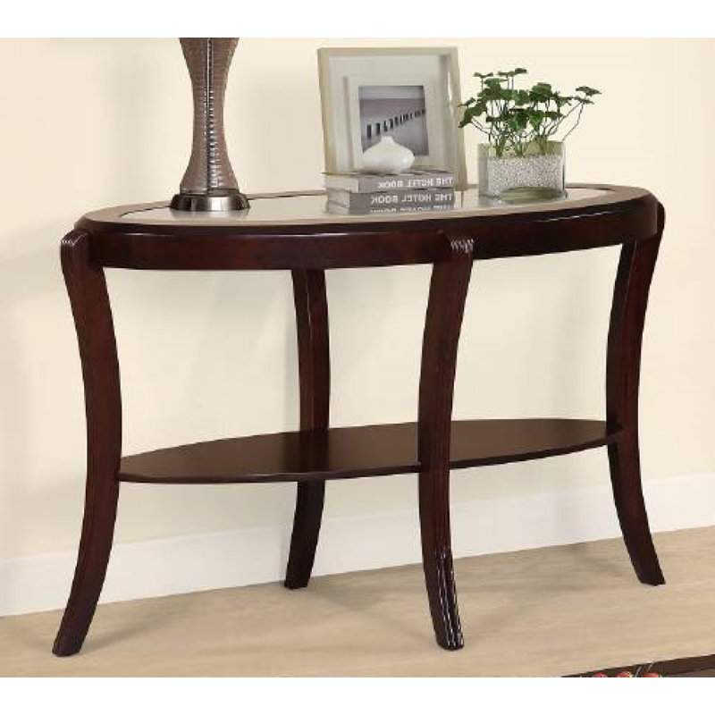 Ayrabella 51'' Glass Top Console Table