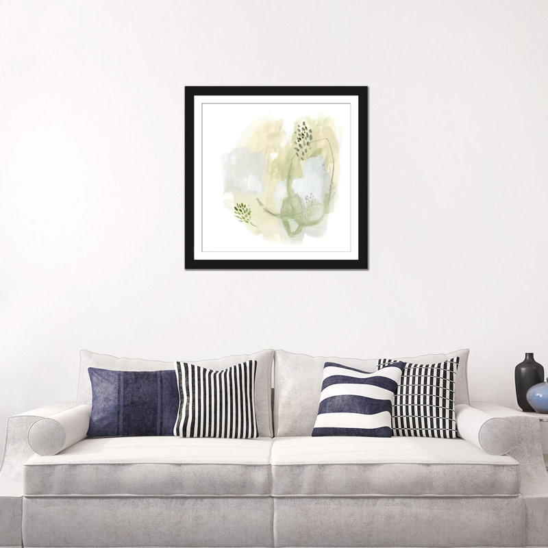 « intermezzo i », reproduction sur toile, Papier d'art encadré noir, Blanc, H 24 po x l 24 po x P 1 po