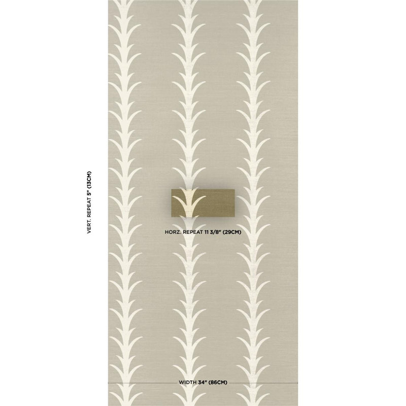 Schumacher X Celerie Kemble Striped Wallpaper Roll, Blue
