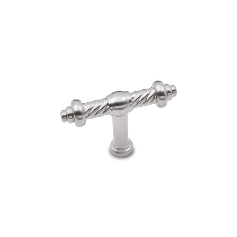 Poignée en T Rope Twist CK Series, Nickel satiné, Poignée de 2 po de longueur