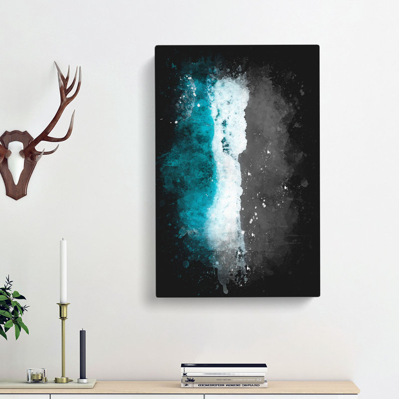 Black Sand Beach in Australia - Wrapped Canvas, 91cm H x 60cm W x 3cm D
