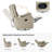 Amaty 28.3" Wide Genuine Leather Swivel Rocker Manual Standard Recliner-593687793