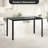 Dining Table for 4-6 Person,47" Rectangular Wooden Dining Table Top and Metal Frame for Home Kitchen Dining Desk