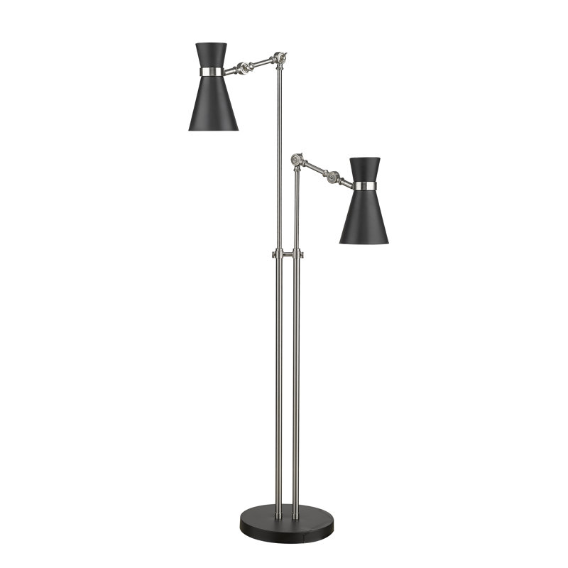 Asbed 56.5'' Tree Floor Lamp, Brushed Nickel