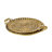 Round Metal Gold Embossed Decorative Trays With Handles