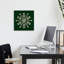 Green Snowflake Elegant Abstract Contemporary Winter Landscape Wall Art Print-445025424