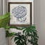 Indigo floral sur lin III - Toile encadrée de qualité supérieure - Toile encadrée de qualité supérieure - reproduction de cadre photo-2080362191-2080313904-2143340767
