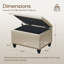 23.6" W Rectangle Upholstered Storage Ottoman-975622171
