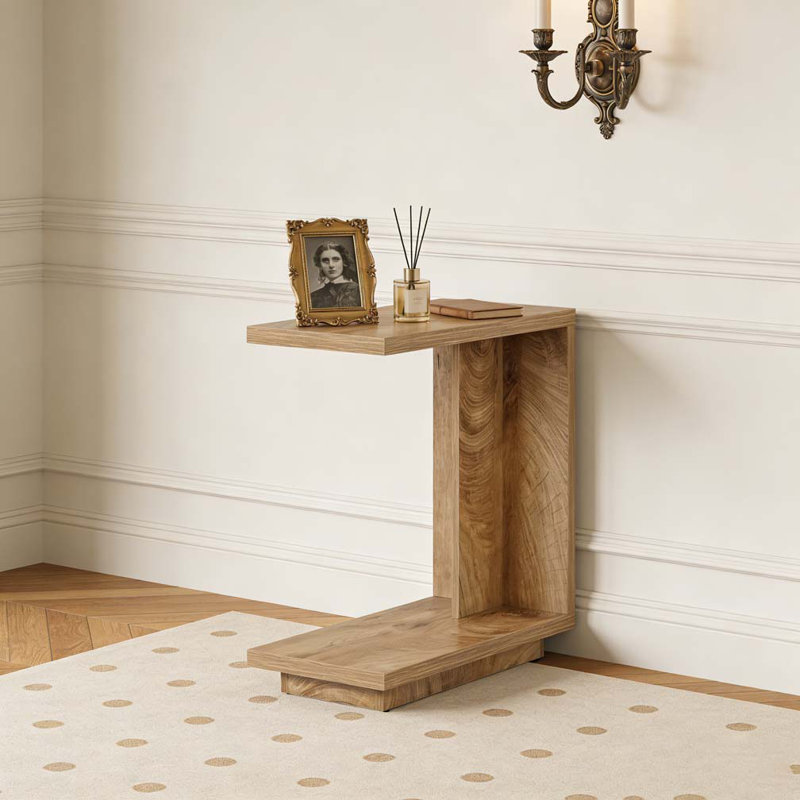 Table de chevet en forme de C