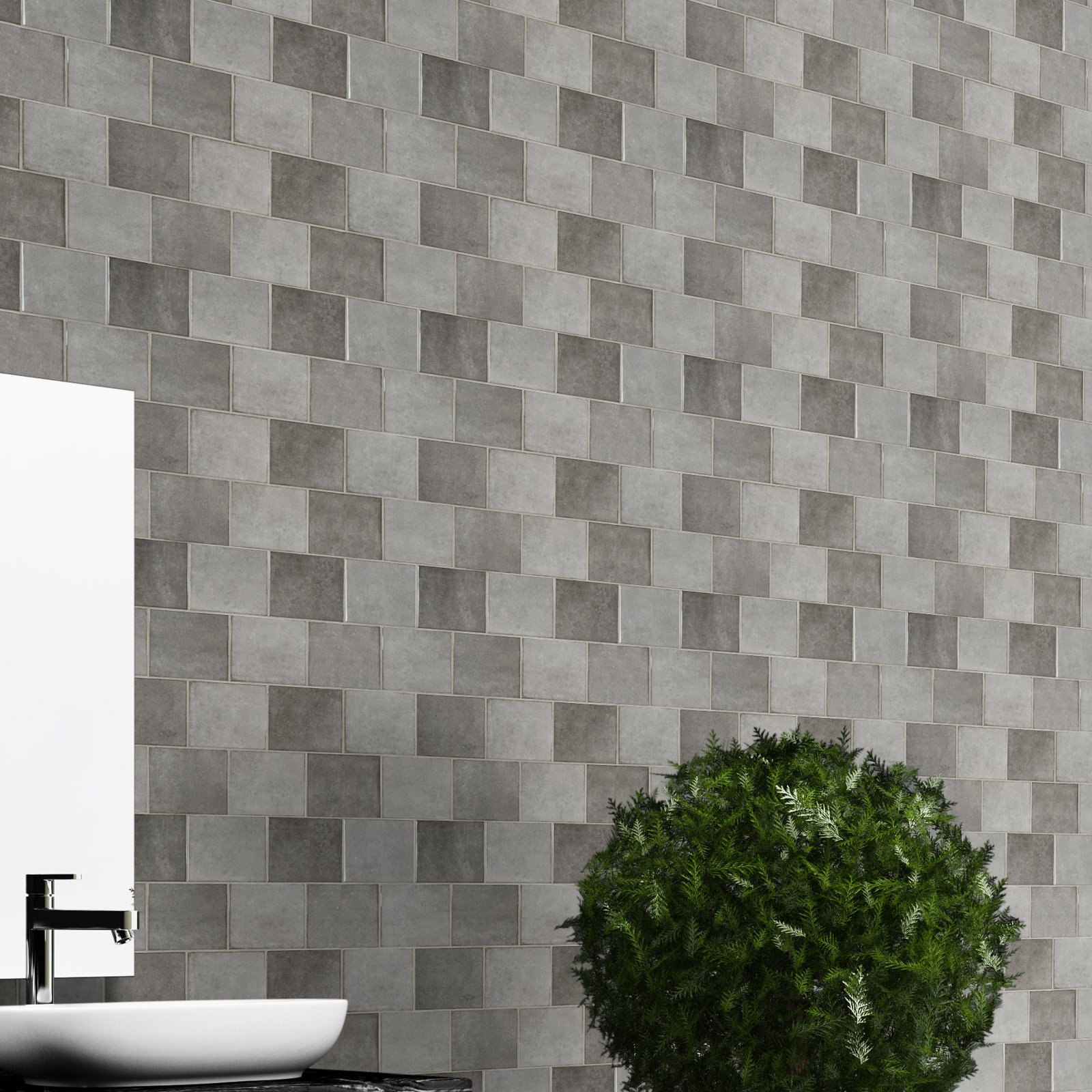 Renzo Ceramic Wall Tile, Storm
