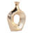 Modern Oval Ceramic Table Vase Cut-Out Design For Home Decor - Modern Sculptural Tall Flower Vase For Dining Or Office Centerpiece Display - Gold-190239358-156574030