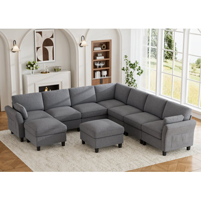 9pcs Compression Modular Storage Sectional Couch