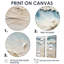 «Beige et bleu», peinture sur la plage côtière I - Coastal Coastal Beach, reproduction d'art sur toile 2 pièces-608590432-608590441-608590440