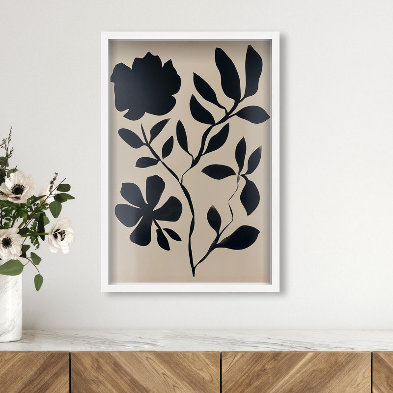 Oliver Gal Cinder Bloom I Floral & Botanical - Luxury Shadowbox Framed Wall Art, 25.5" H x 17.5" W, White