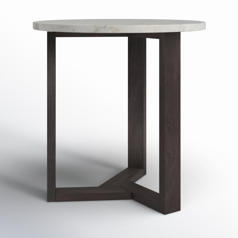 Jinxx Marble End Table, Charcoal Gray