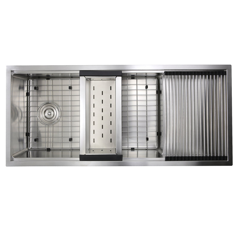 44'' L Stainless Steel Undermount Single Basin Kitchen Sink