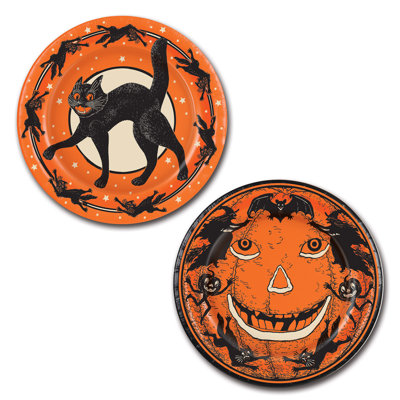 Assiettes rétro d'Halloween