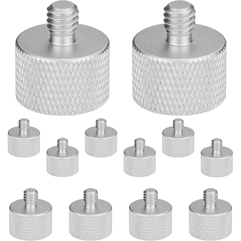 5 Core Mic Stand Adapter 12 Pieces 3/8 Male to 5/8 Female Screw Thread Conversion Connector