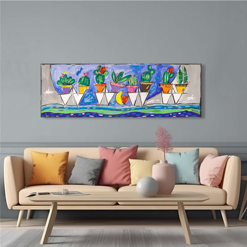 Floating Garden - Wrapped Canvas Print, 40cm H x 120cm W x 4cm D