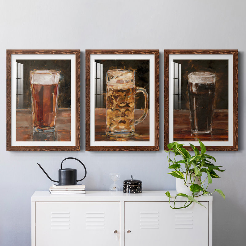 " Another Round I " 3 - Pieces Painting Print, Maple, 43.5" H x 31.5" W x 1" D