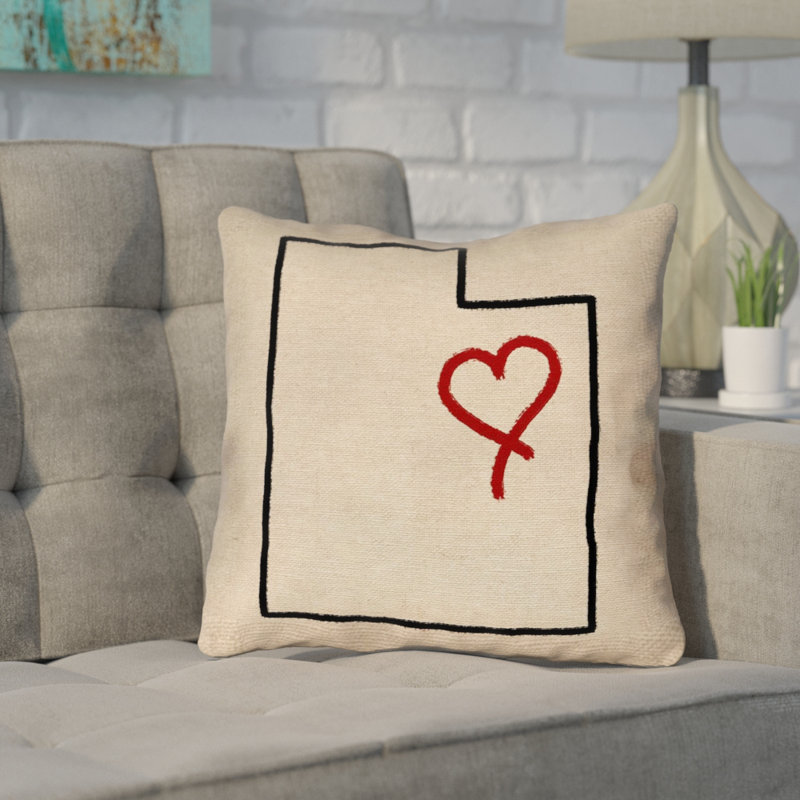 Coussin extérieur Katelyn Smith Utah Love, 16 po x 16 po