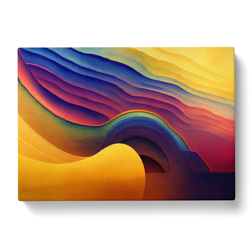 Modern Audio Soundwave Art Vol.1 Abstract - Wrapped Canvas, 35cm H x 50cm W x 3cm D