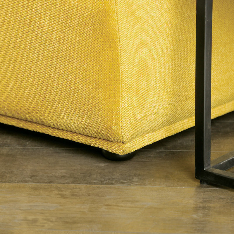 Repose-pieds Aukeem, Chenille jaune